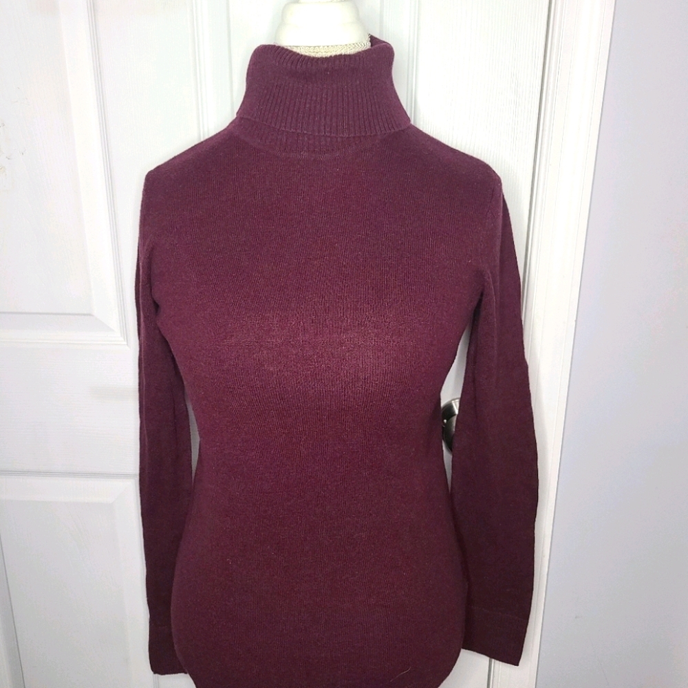 Eddie Bauer maroon turtle neck